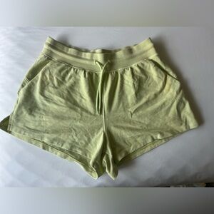 Light green women sweat shorts